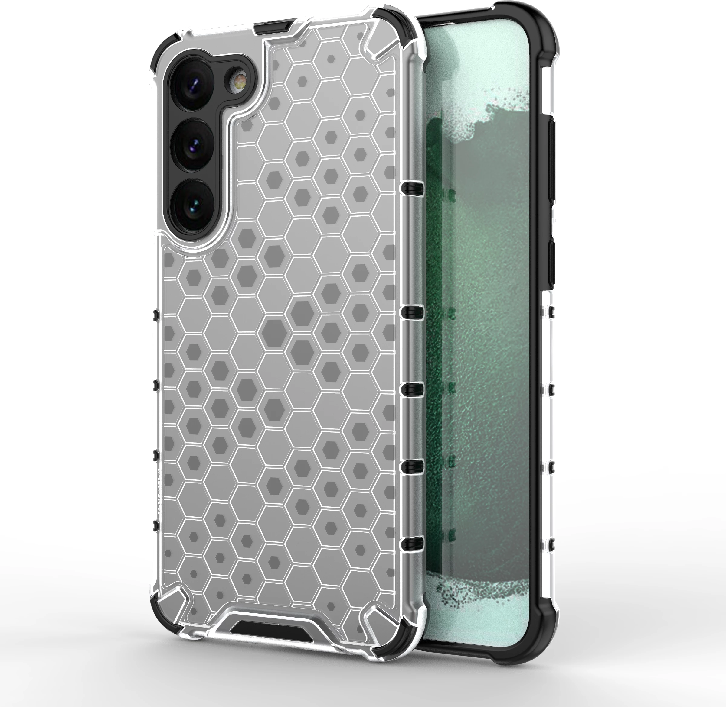 Mbështjellës Hurtel Honeycomb për Samsung Galaxy S23+, transparent