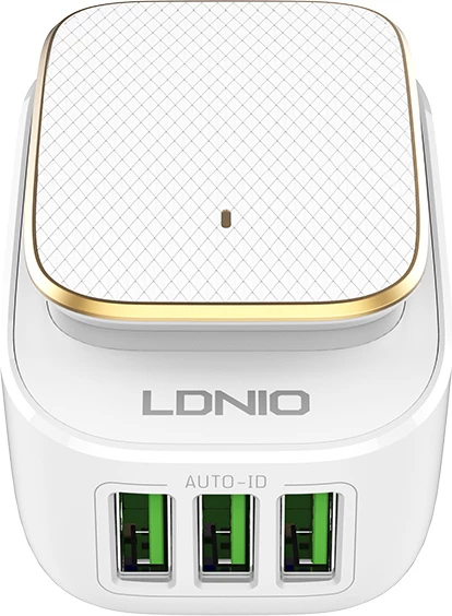 Karikues USB LDNIO A3305, 3x USB 3.4A (17W), me kabllo Micro USB, ari