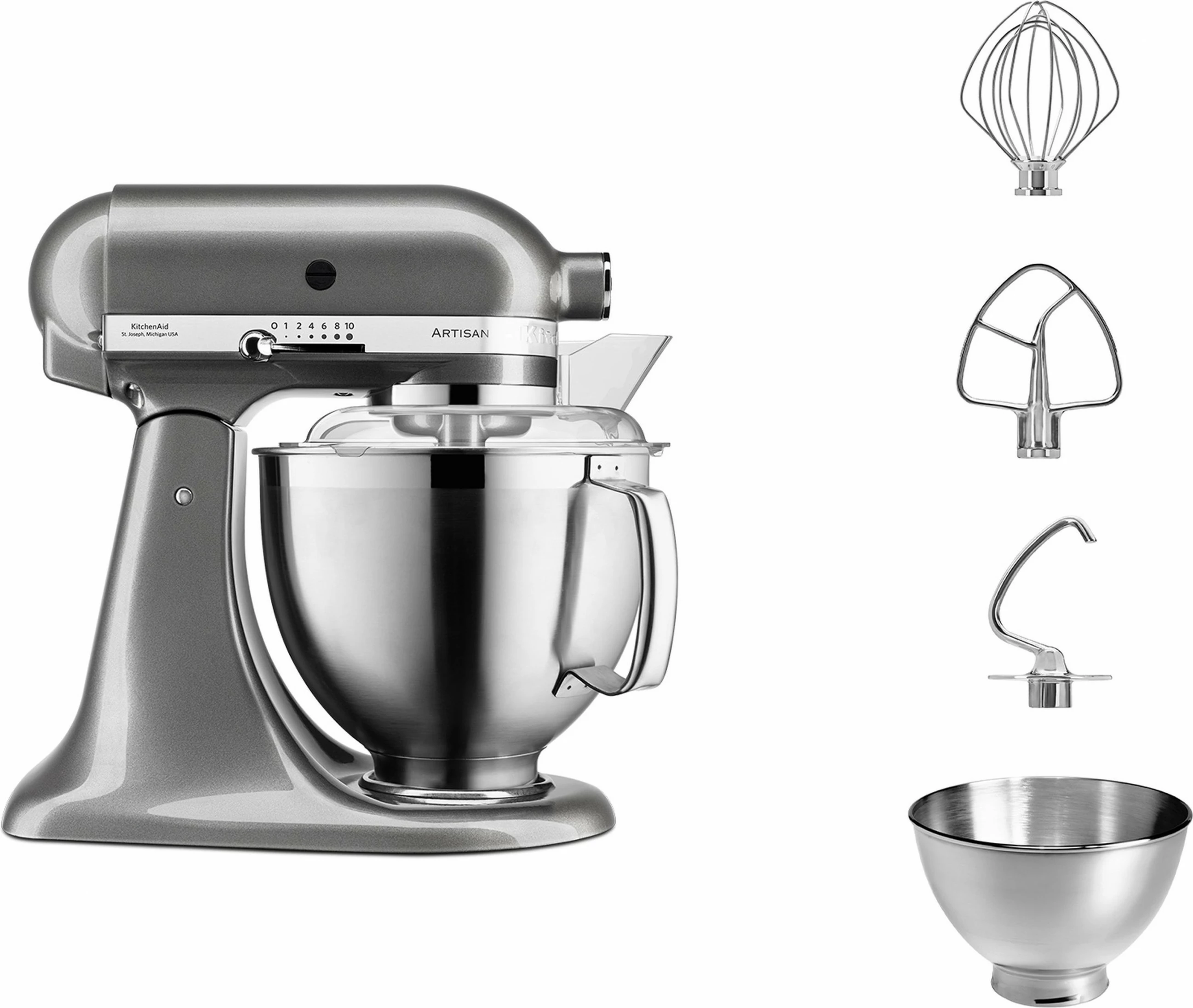 Mikser qëndrues KitchenAid 5KSM185PSEMS 4.8L, silver