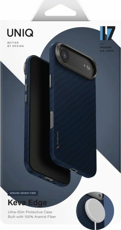 Kutia mbrojtëse për iPhone Air UNIQ Keva EDGE Magclick, kaltër