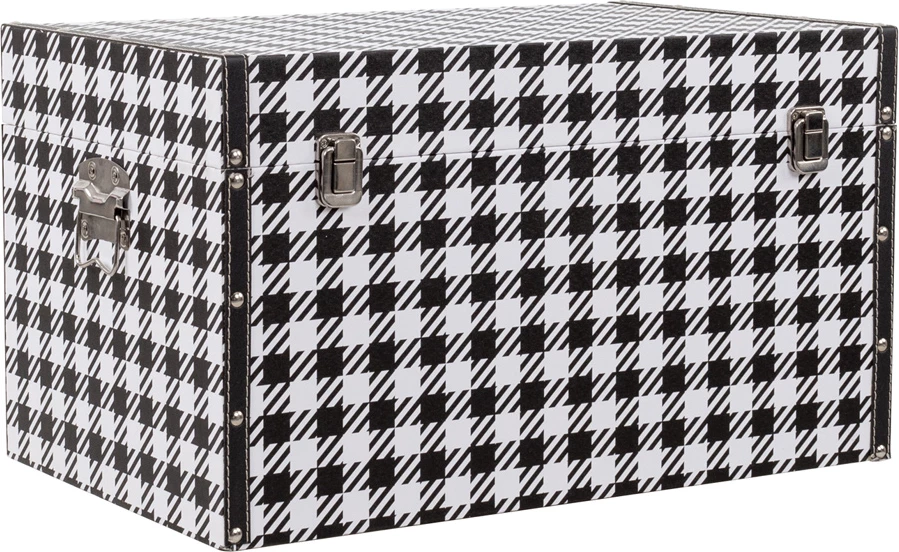 Set katër sanduqesh Ferre, e zezë dhe e bardhë, 64x40x40