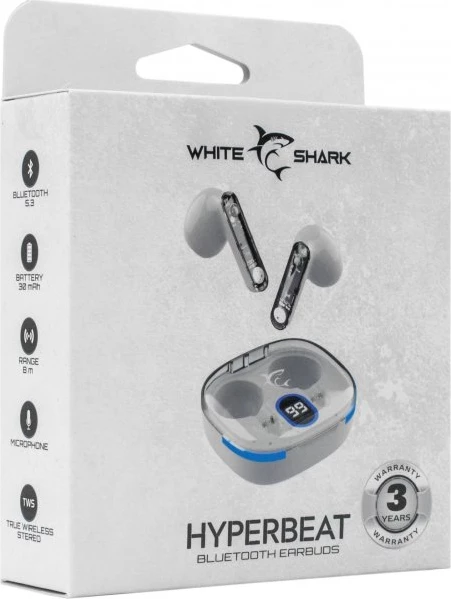 Kufje Bluetooth White Shark HYPERBEAT-W