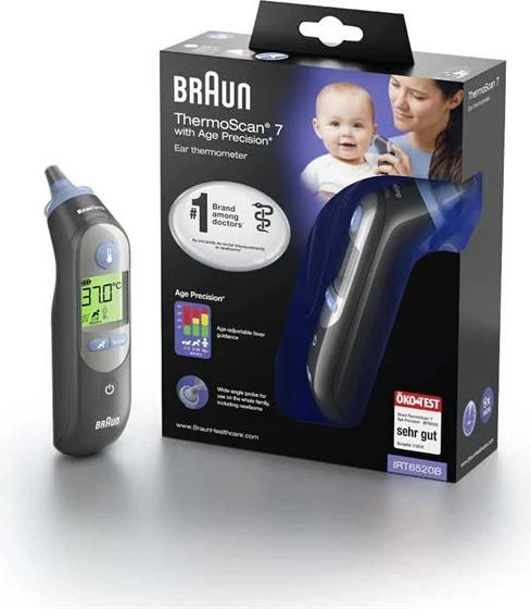 Termometër klinik, Braun, ThermoScan 7 IRT6520, zi
