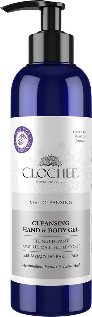 Xhel për duar dhe trup Clochee Simply Organic 250ml