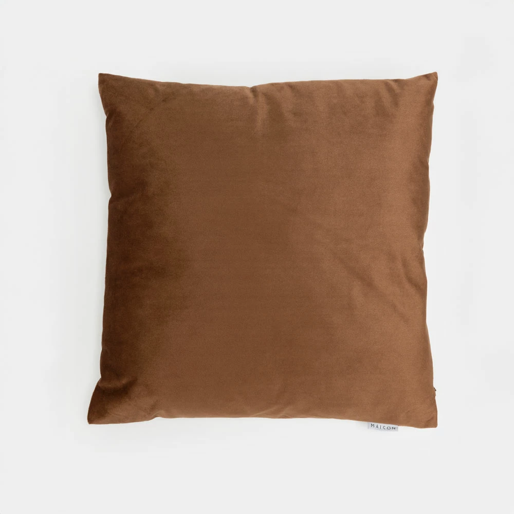 Jastëk dekorativ SERI, kadife, kafe, 45x45cm