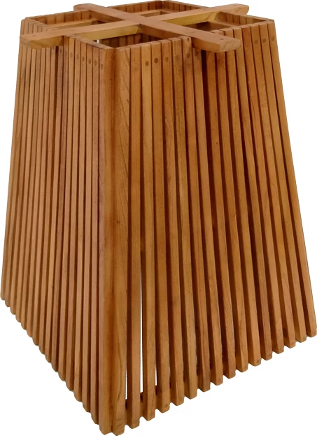 Bazë tavoline për mbrenda, dru mindi, ngjyrë natyrale, 60x60x75 cm