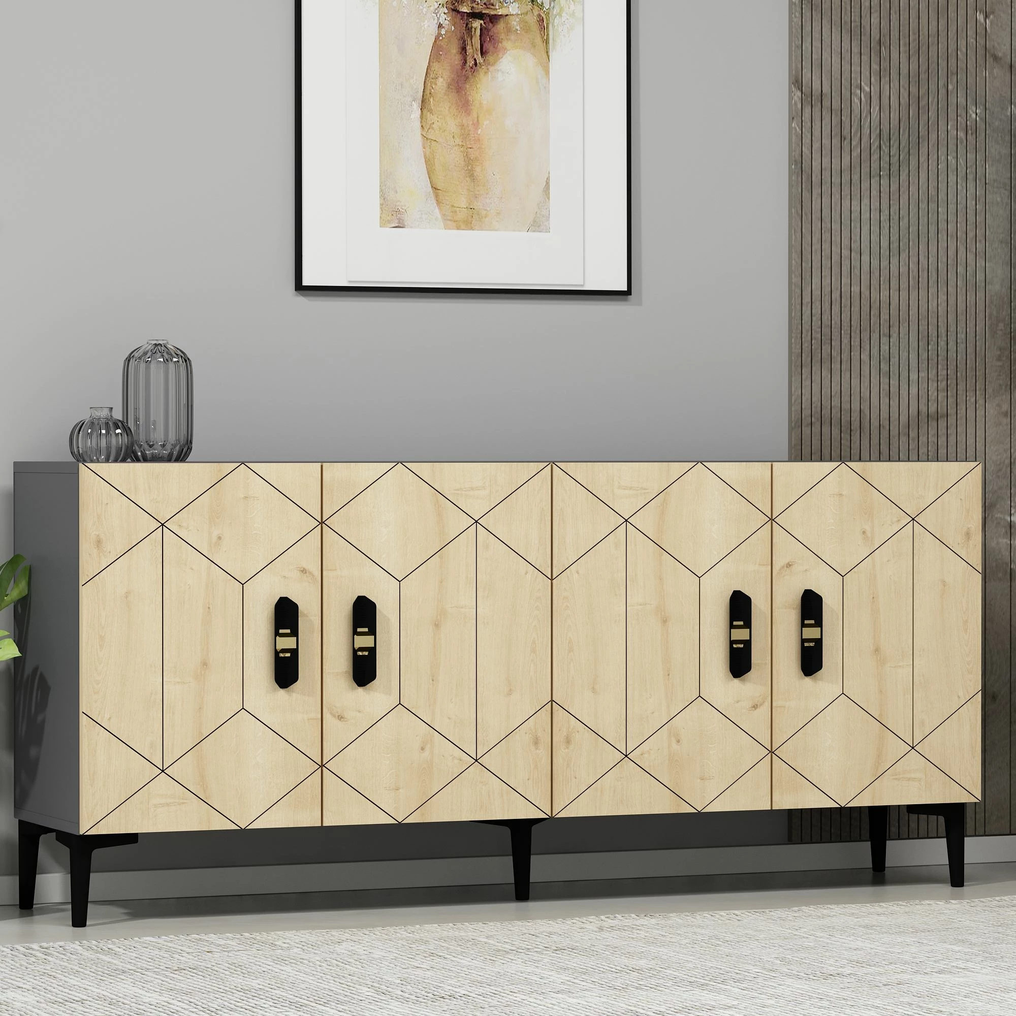 Konsol Skye Decor, Cross KB150, antracit, lisi safir