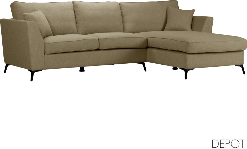 Këndare BOEL, e djathtë, ngjyrë bezhë, 280x170x92cm