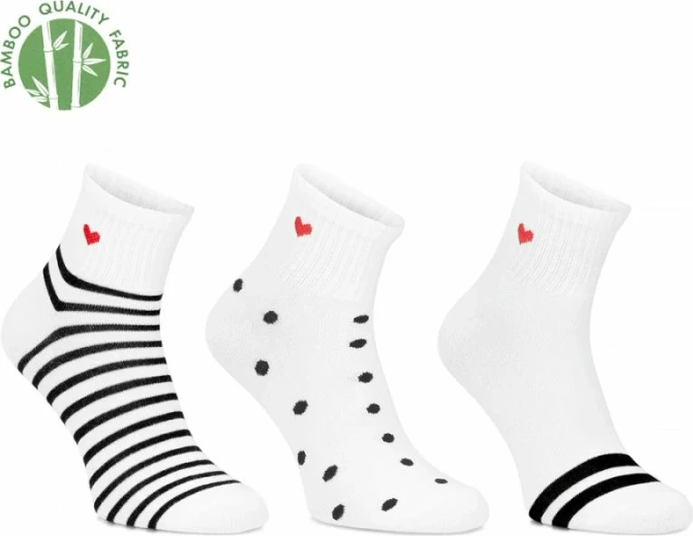 Çorape të gjata për femra Filippo SD-AN09, të bardha, set prej 3 palë