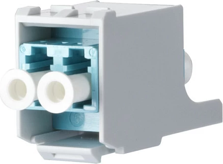 Adapter fibra optike METZ CONNECT 15091072-I, LC duplex, turkez/bardhë
