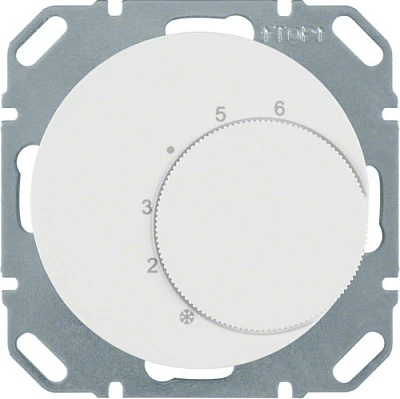 Rregullator temperature BERKER 20262089, termostat rrotullues 250 V, i bardhë