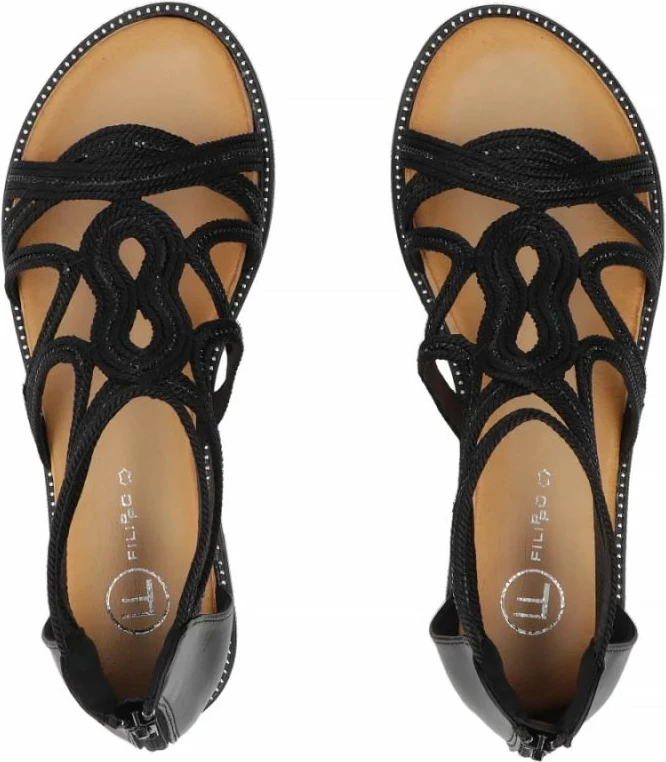 Sandale femrash Filippo DS7897, të zeza