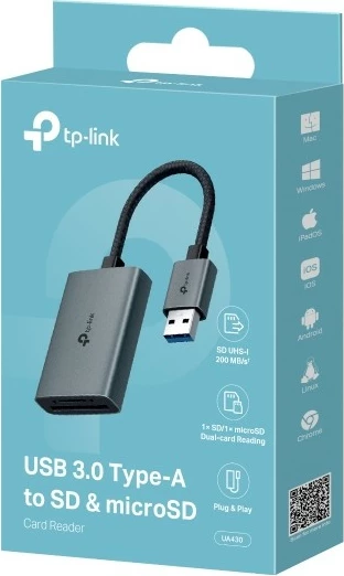 Lexues kartash TP-Link UA430, USB 3.2 Gen 1 Type-C, Gri