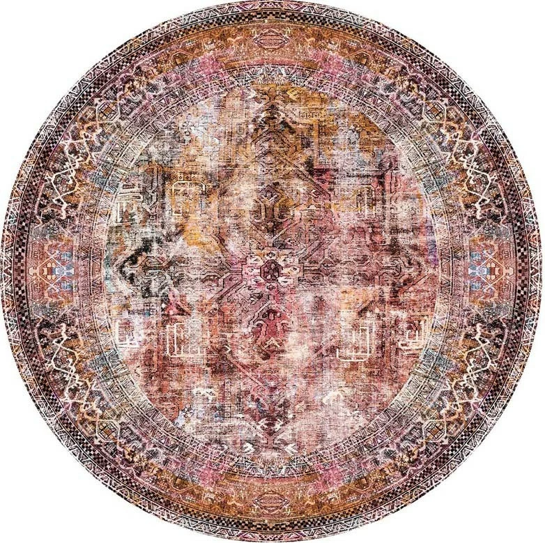 Qilim rrumbullakët, shumëngjyrësh, Conceptum Hypnose Fusion Chenille, 230 cm AL 101