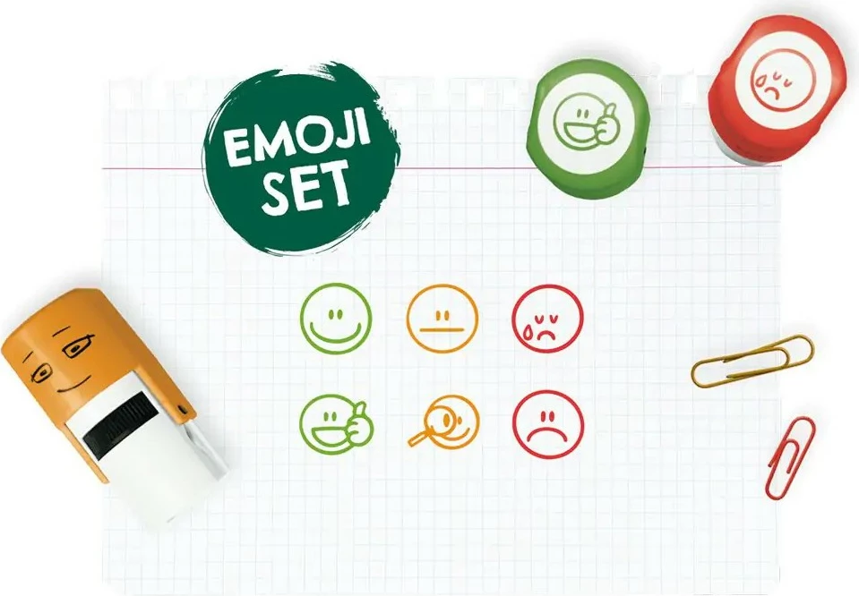 Set stampa COLOP NIO Emoji, 6 dizajne, multikolor, për fëmijë
