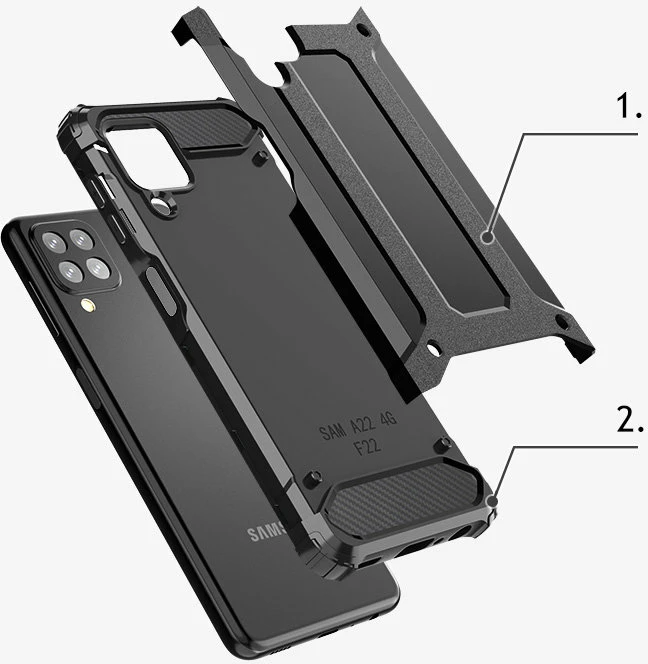 Mbështjellës Hurtel Hybrid Armor për Samsung Galaxy A22 4G, Ari