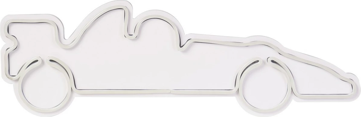 Dritë dekorative LED, plastikë, makinë garash Formula 1, e bardhë