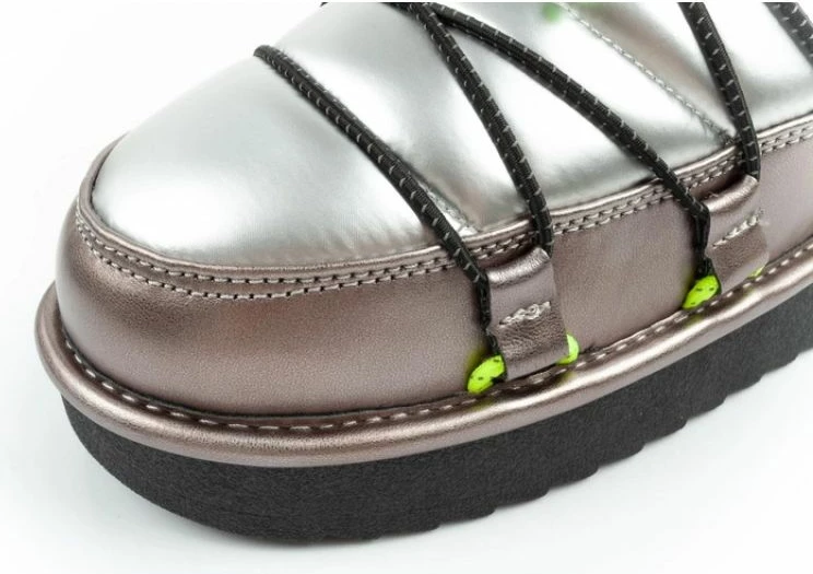 Çizme dimri për femra D.Franklin, argjendi