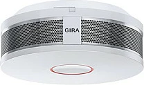 Alarm tymi GIRA Dual Q, wireless, 85 dB, IP42, bateri 10 vjet, argjend/bardhë