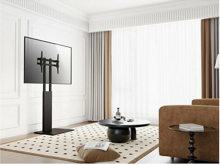 Mbajtëse dyshemeje për TV Equip 650615, 37-75 inç, VESA 600x400, 40 kg, e zezë