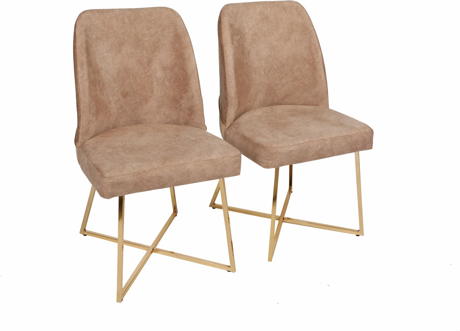 Set karrigesh (2 copë) Hanah Home, Madrid 913 V2, ngjyrë ari dhe kafe