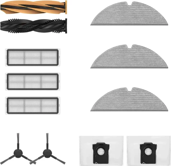 Set pjesë rezervë për robot fshesë me korent Dreame D20 Plus RAK72, DuoBrush/filtra HEPA/pads mop/qese pluhuri 5L