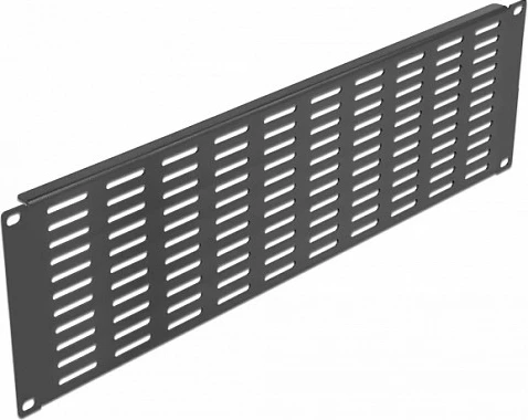 Panel i verbër me ventilim DeLOCK 19" 3U, metal, i zi