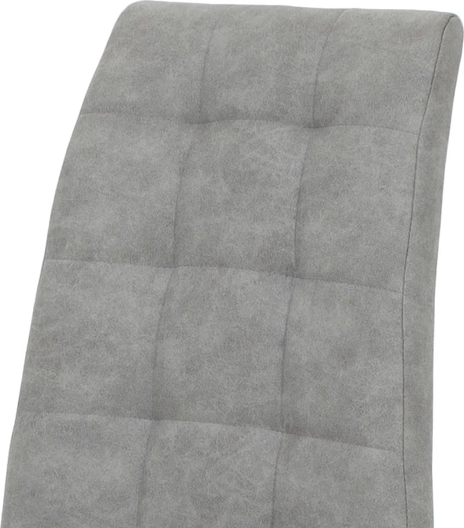 Karrige Darrell metal chrome me PU ngjyrë gri e lehtë antike, set prej 2 copë