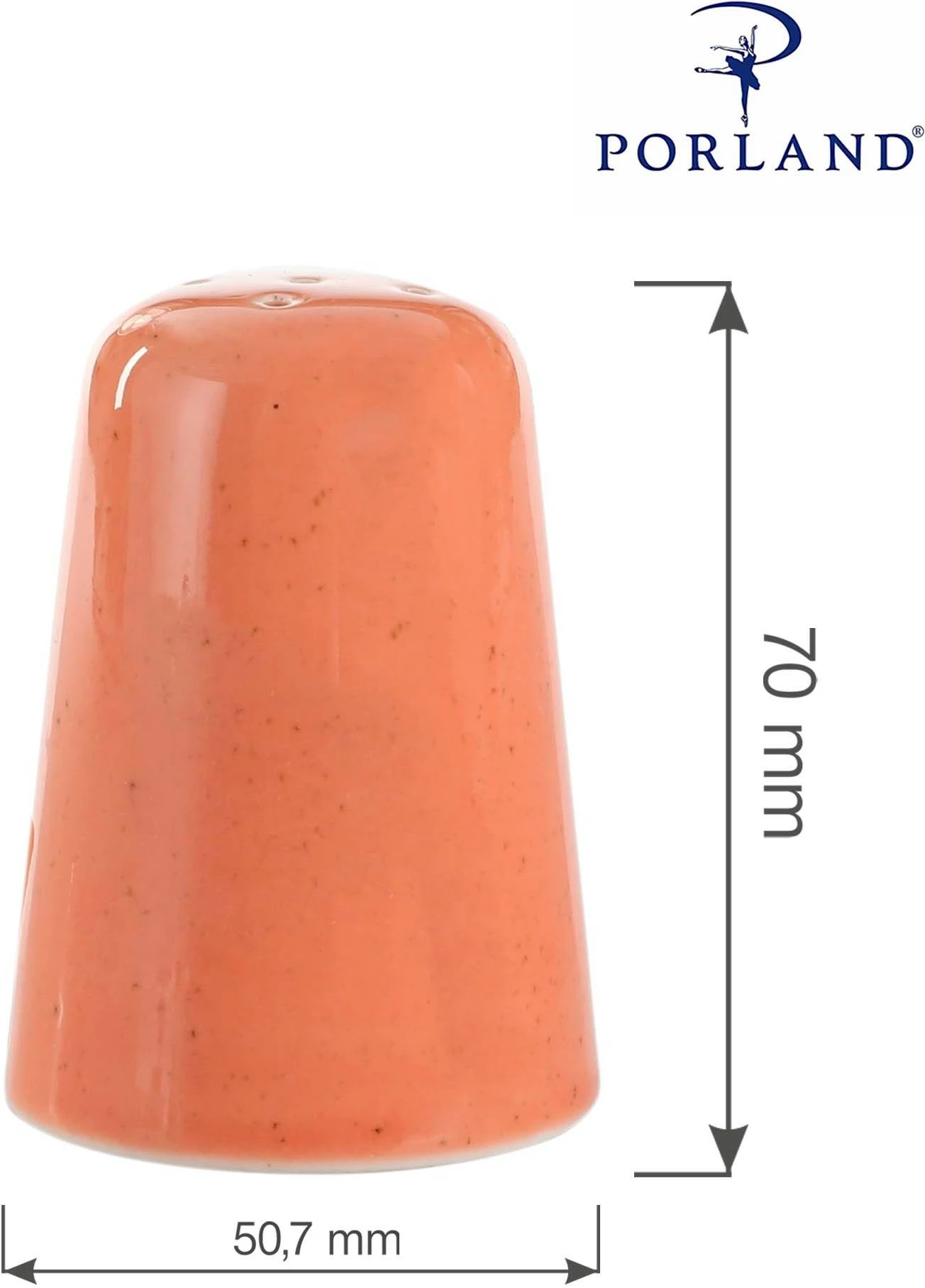 Kripore porcelani Porland Seasons Amber, rezistencë 180°C, portokalli, set 6 copë