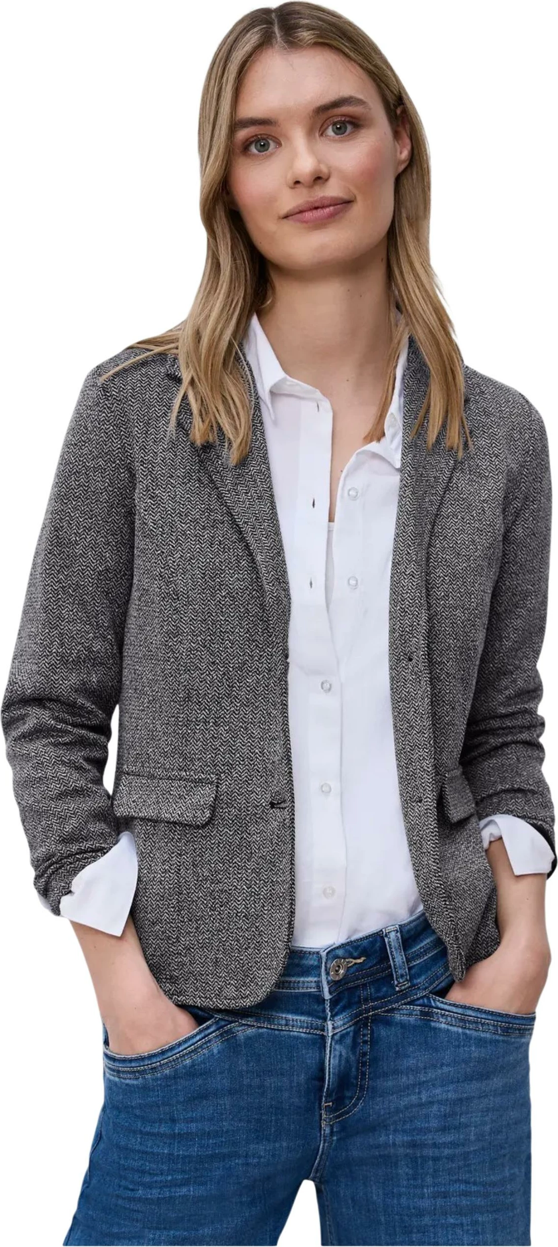 Jakne blazer për femra Street One Dessin Basic 213001, blu e errët