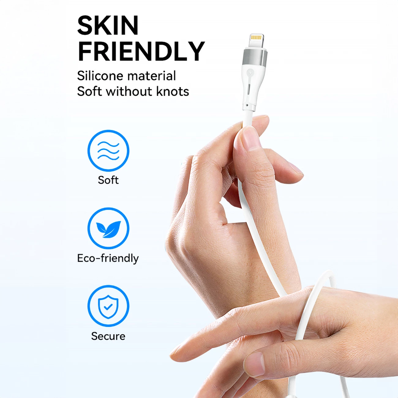 Kabllo Wozinsky WSTCL2, Lightning/USB-C, 2m, 27W, e bardhë