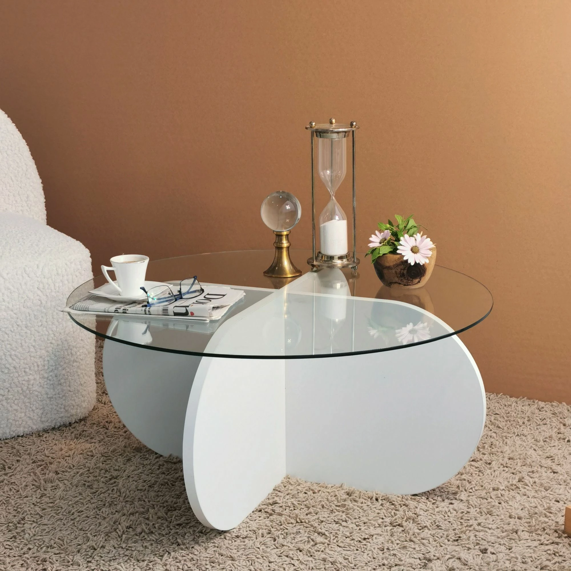 Tavolinë kafeje Hanah Home, Bubble, e bardhë