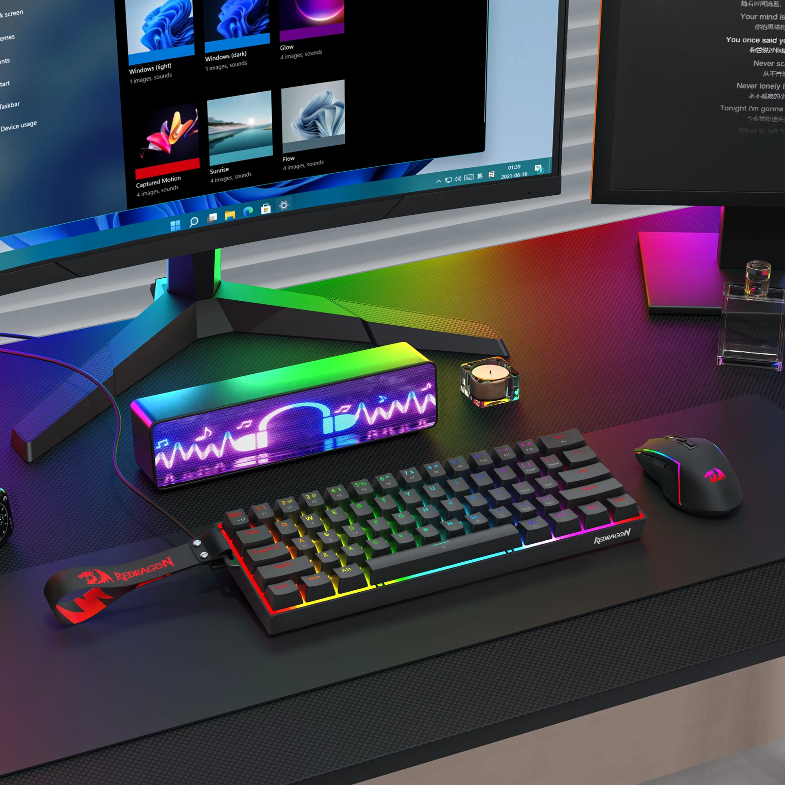 Tastierë gaming me kabllo Redragon Fizz Magnetic Plus K617RGB-MP, Hall Effect, 60% (61 taste), 8000Hz, RGB, USB-C e heqshme, e zezë