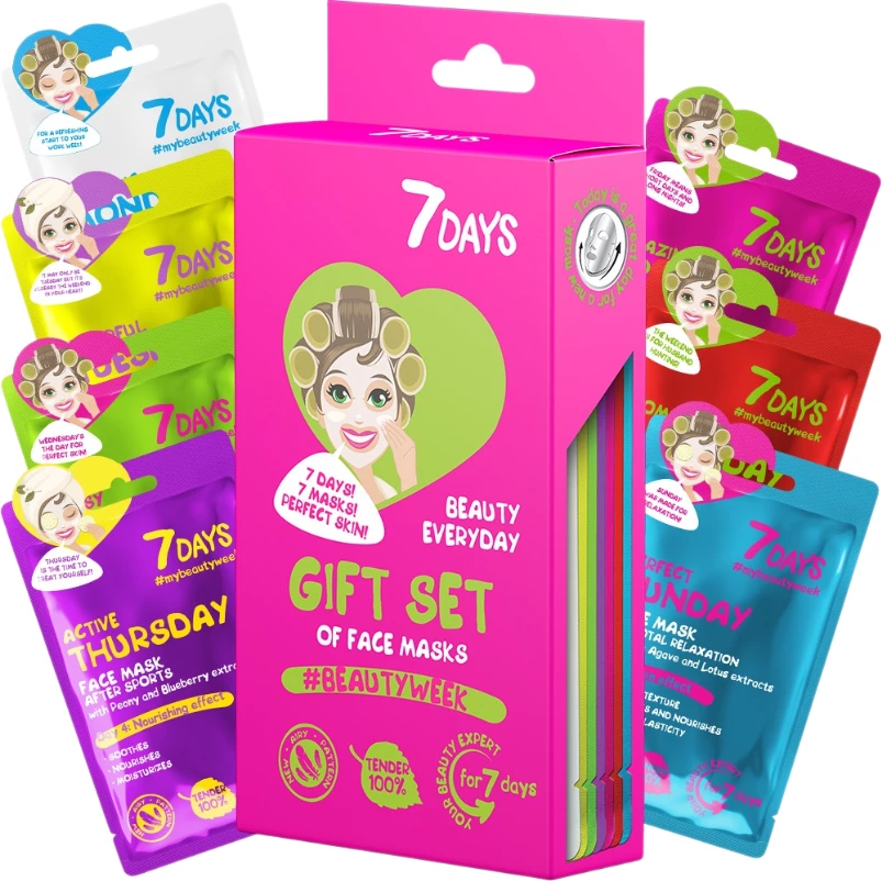 Set maska për fytyrë 7days Gift Set of face masks, 7copë