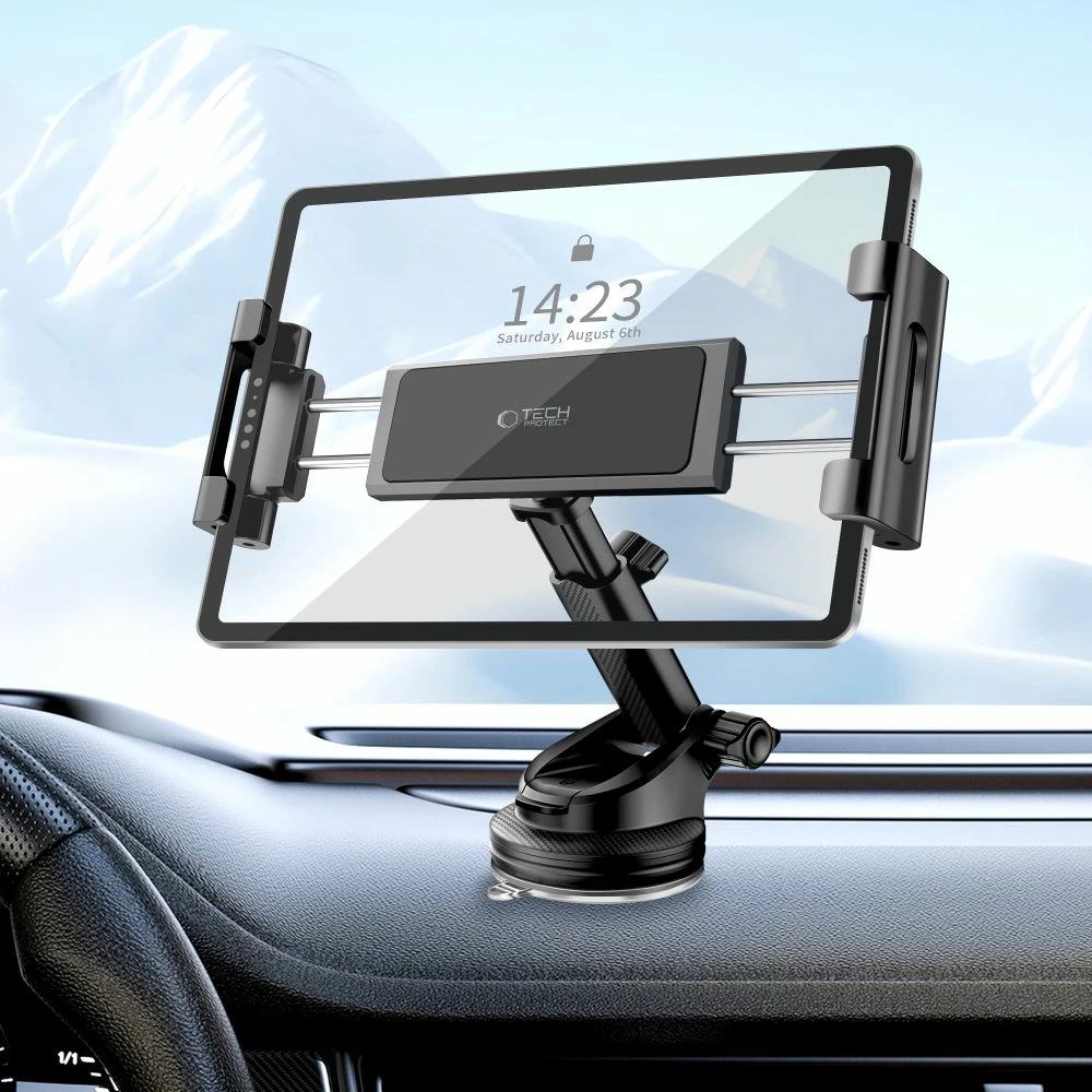 Mbajtës tabletash Tech-Protect V4 për kokpit makine, i zi