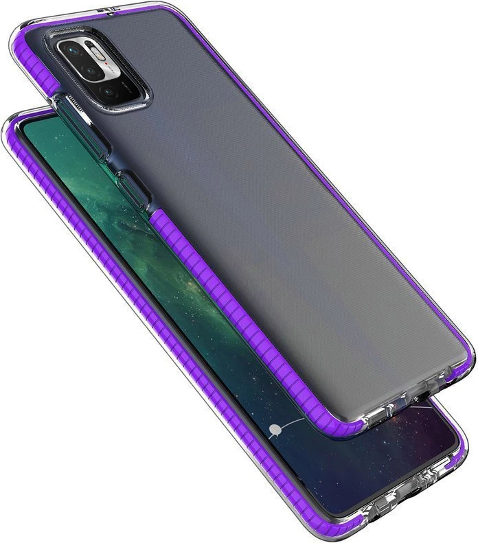 Mbështjellës Hurtel Spring Case për Xiaomi Redmi Note 10 5G / Poco M3 Pro, TPU, i tejdukshëm me kornizë të zezë