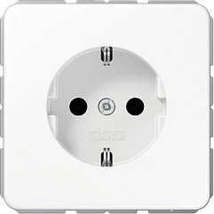 Prizë muri Jung CD 1520 BFKI, Type F Schuko, 16A 250V, 1 vend, e bardhë