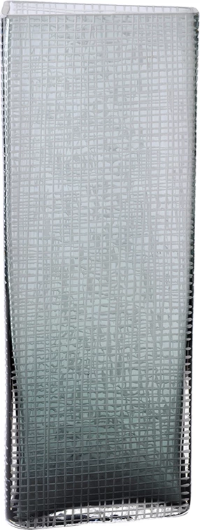 Vazo e gjatë prej qelqi, ngjyrë gri, GRAVIR GREY, 16x12x44cm