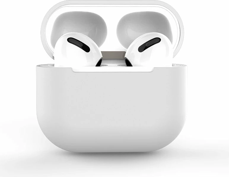 Mbështjellës Hurtel për AirPods Pro, silikon, i bardhë