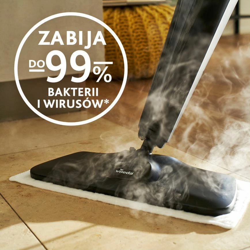 Mop me avull Vileda Steam Plus XXL 1550 W, 0.40 L, 40 cm, kabllo 7 m, i zi