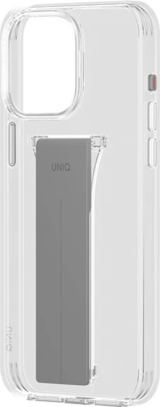 Mbështjellës UNIQ Heldro Mount me stand, për iPhone 15 Pro 6.1", transparent