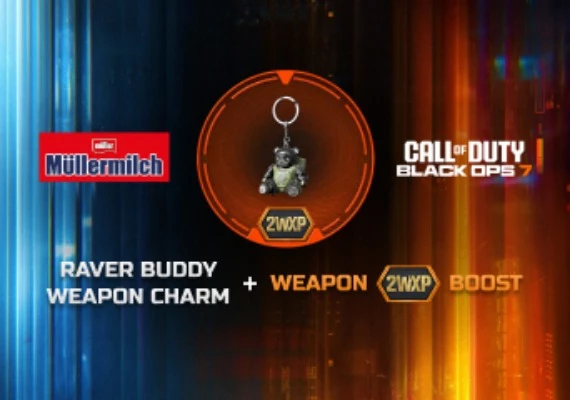 Call of Duty: Black Ops 7 - Raver Buddy Weapon Charm + 1 Hour Double Weapon XP DLC EN Global