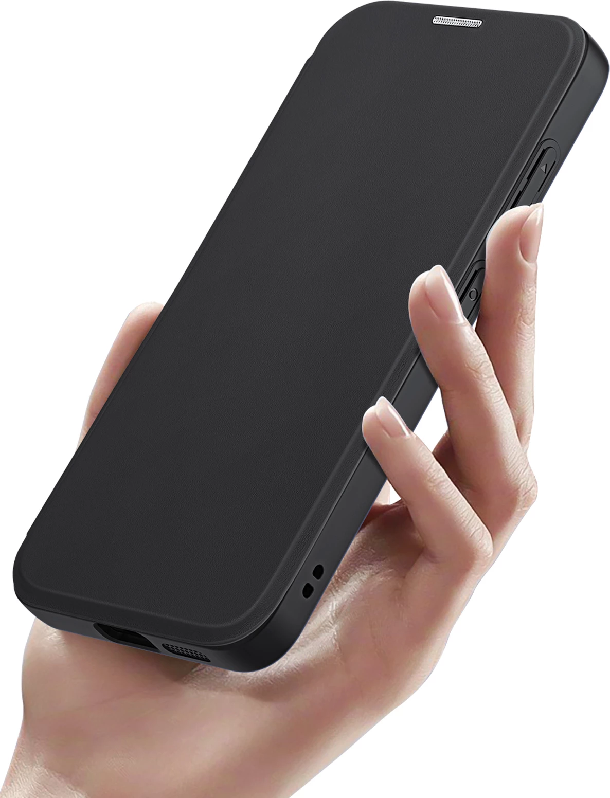 Mbështjellës Dux Ducis Skin X Pro për Samsung Galaxy S25+, MagSafe, portofol, e zezë