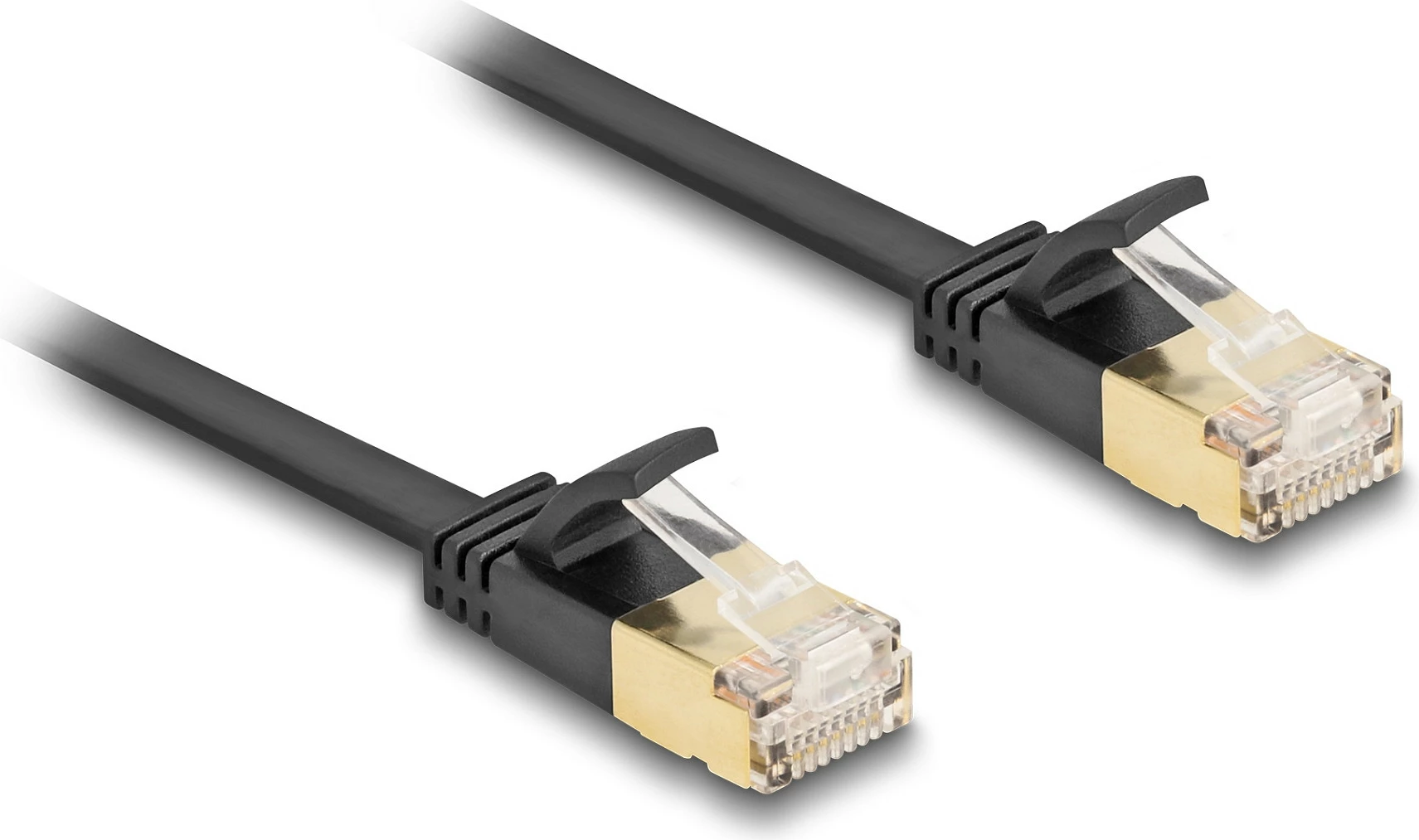 Kabllo rrjeti DeLOCK RJ45 Cat.6A/Cat7, 5 m, U/FTP, e sheshtë, e zezë
