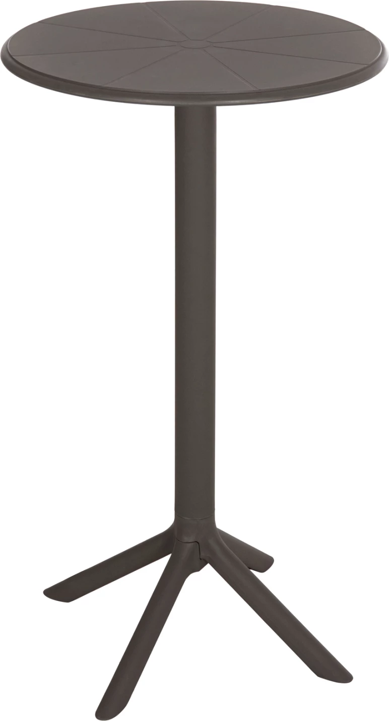 Tavolinë e lartë për bar, rrumbullake, polipropilen, ngjyrë ulliri e errët, TERRIN FH6126.15, 60x106cm