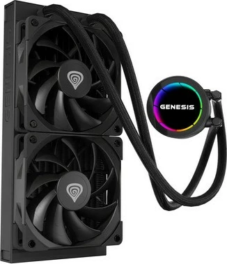 Ftohës me ujë për procesor Natec GENESIS Hydria 240, ARGB, i zi