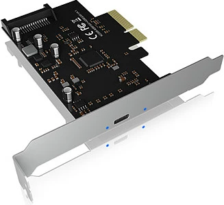 Kartë kontrolleri USB Type-C ICY BOX IB-PCI1901-C32, PCIe 3.0, USB 3.2 Gen2 20Gbps, 1x USB-C, e zezë