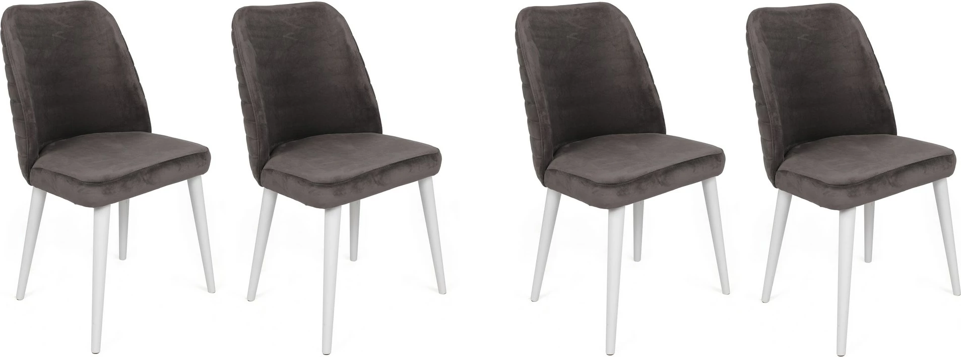 Set karrigesh (4 copë), Skye Decor, Tutku-321 V4, anthracite dhe të bardha