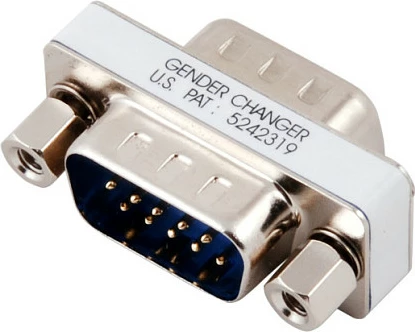 Adapter gender changer EFB Elektronik EB410MF, D-Sub9 (DB9) mashkull-femër, metalik argjendtë