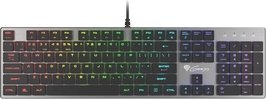 Tastierë Genesis Thor 420, RGB, mekanike, USB, argjendtë
